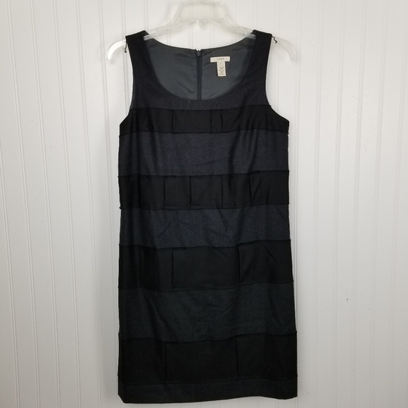 J Crew Size 2 Sleeveless Dress Black Scoop Neck Size 2 Wool Lined Scoop Neck - Picture 8 of 8
